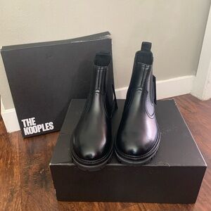 The Kooples Men's Black Leather Boots